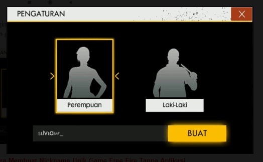 Beberapa Cara Mebuat Nickname yang Keren dan Unik di Free Fire